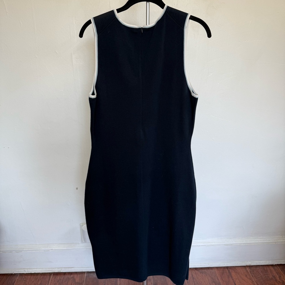 Brooks Brothers Navy Knit Suit Sheath Dress Jacket sz Large - Picture 3 of 8